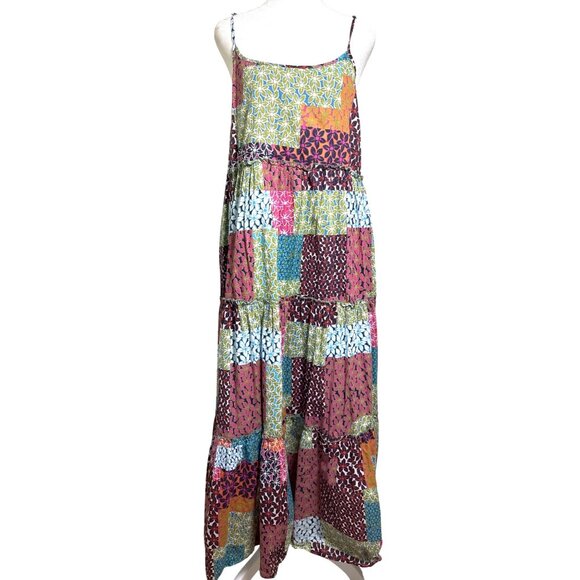 NATURAL LIFE Dresses & Skirts - Natural Life Dress Size Medium Floral Patchwork Tiered Lined Boho Cottagecore